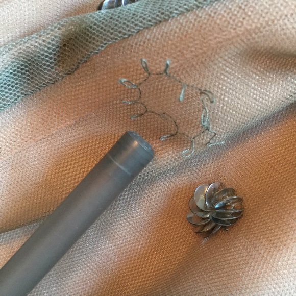 Vintage Y2K Lux brand tulle mesh silver sequin skirt ethereal pixie ballerina 🩰 - Picture 13 of 15